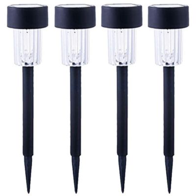 8. Solar-Kunststofflampe 4,5 x 31 cm LED - 4er-Set