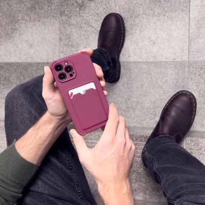 9. Card Armor Case Pouch Cover für Xiaomi Redmi Note 10 / Redmi Note 10S Card Wallet Silikon Armor Cover Air Bag Orange