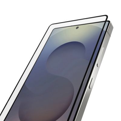 4. Puro Frame Tempered Glass mit schwarzem Rahmen für Samsung Galaxy S25 Ultra