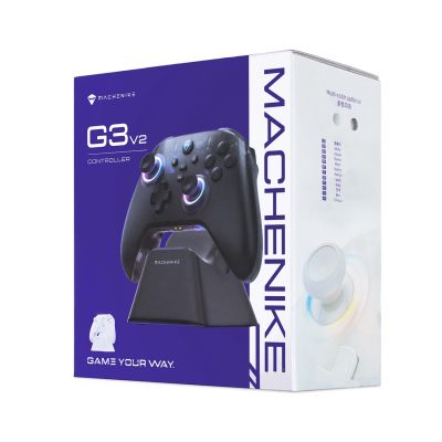 5. Machenike G3 V2 Kabelloser Gamecontroller mit Ladestation – Weiß