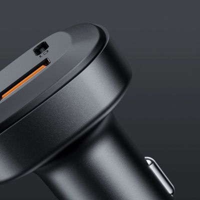 11. Acefast Autoladegerät 66W 2x USB Typ C / USB, PPS, Power Delivery, Quick Charge 4.0, AFC, FCP, SCP schwarz (B3 schwarz)
