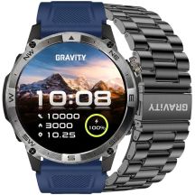 Smartwatch Gravity Schwarzes Armband + Armband GT46-2