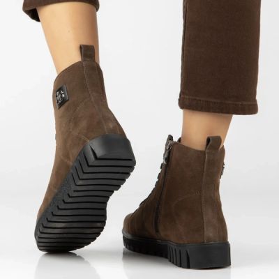 7. Braune Wildleder-Ankle-Boots für Damen, Modell Filippo DBT7273