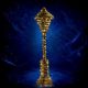 3. Dekorative Laterne, 40 LEDs, 57 cm, Gold