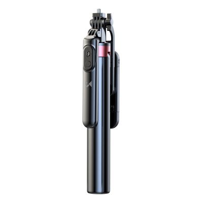 4. Selfie Stick WH181D-Y1S Teleskopstativ 1,75 m aus Aluminiumlegierung mit Dual-Licht und Telefonhalter – Schwarz