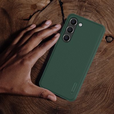15. Nillkin Super Frosted Shield Pro Hülle für Samsung Galaxy S23+ gepanzerte Hülle + Telefonständer rot