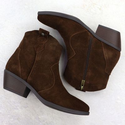 14. Braune Damen-Leder-Cowboystiefel Big Star SS274463