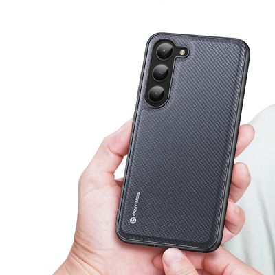 3. Dux Ducis Fino Hülle Samsung Galaxy S23+ Hülle mit Silikonrahmen grau