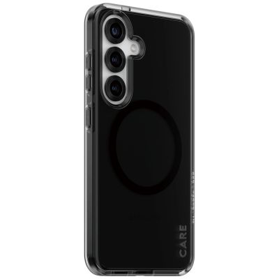 2. CARE by PanzerGlass Flagship Urban Combat Black QI-Hülle für Samsung Galaxy S25 – durchscheinender Rauch