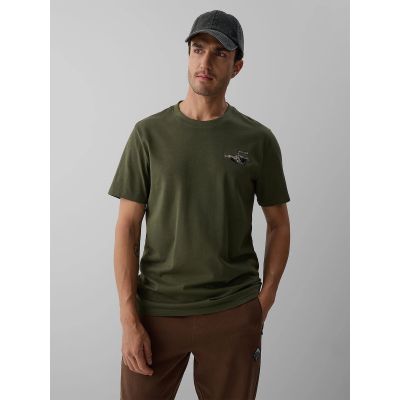 Herren-T-Shirt mit Aufdruck, regulär, Größe 4F 4FKAW26TTSHM4477-043S