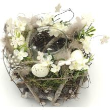 Dekorativer Federkerzenhalter 16 cm für Teelichter