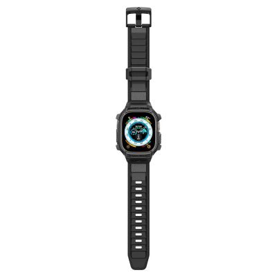9. Spigen Rugged Armor Pro Gehäuse mit Armband für Apple Watch Ultra (49 mm) – Schwarz