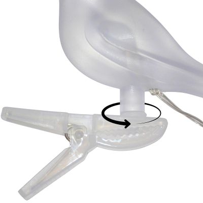 7. Solar-Lichtergirlande mit Vogelmotiv für Gartenpartys (5 LEDs)