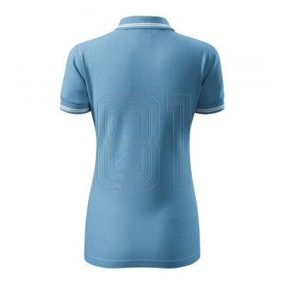 7. Adler Urban W MLI-22014 azurblaues Poloshirt