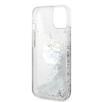 7. Karl Lagerfeld KLHCP14MLNHCCS iPhone 14 Plus 6,7" Silber/Silber Hardcase Glitter Choupette Head