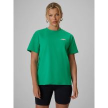 Locker geschnittenes Damen-T-Shirt mit Aufdruck 4F 4FRSS26TTSHF4516-42S