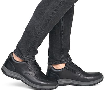 6. Bequeme Herren-Lederschuhe, Weite H, schwarz, Rieker 03607-24