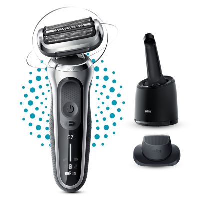 10. Braun Series 7 71-S7200c Folienrasierer/Trimmer, Schwarz/Silber