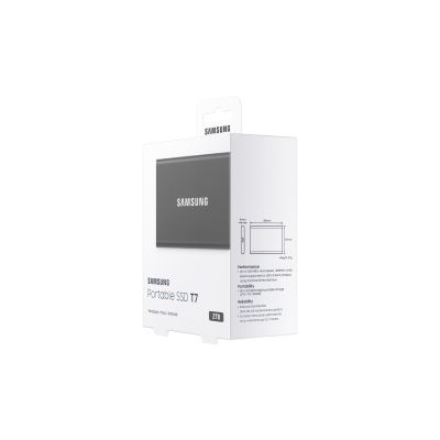 24. Samsung Portable SSD T7 2 TB USB Typ-C 3.2 Gen 2 (3.1 Gen 2) Grau