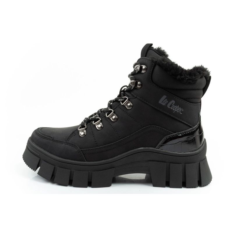 2. Lee Cooper Damen Winter Wandersportschuhe, isoliert, schwarz, hoch
