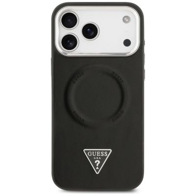 3. Guess Triangle Logo MagSafe Hülle für iPhone 17 Pro - Schwarz