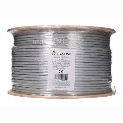 8. Extralink CAT6A FFTP (F/FTP) verdrilltes 305-m-Netzwerkkabel für den Innenbereich