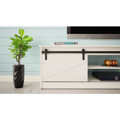 7. GRANERO TV-Schrank 200x56,7x35 weiß/weiß glänzend