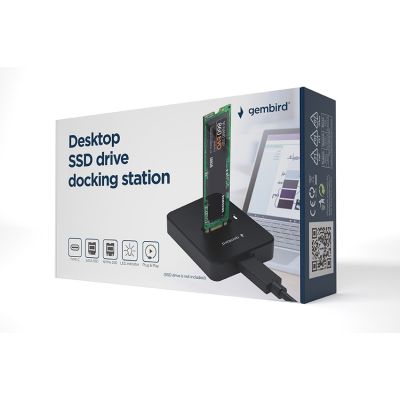 11. GEMBIRD M.2 SATA & NVMe SSD Dockingstation Schwarz