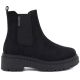 2. Schwarze Wildleder-Ankle-Boots mit Plateau für Damen, Big Star UU274858