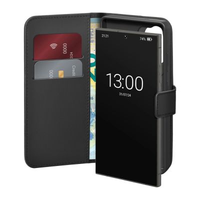 Puro Öko-Lederhülle für Samsung Galaxy S26 Ultra mit Brieftasche – Schwarz