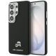 Karl Lagerfeld Saffiano KC Metal Logo MagSafe Hülle für Samsung Galaxy S26 Ultra, Schwarz