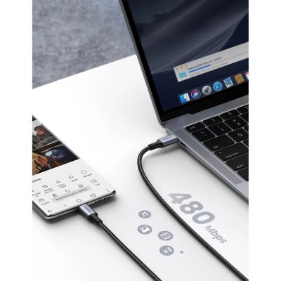 6. Ugreen US316 USB-C / USB-C-Kabel 480 Mbit/s 5 A 0,5 m – Grau