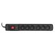 2. Activejet COMBO Überspannungsschutzleiste 6-polig/5 m (10 A; 2300 W) 5 m; schwarz
