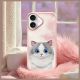 10. Nimmy Big Eyed Pet 2.0 Katzenhülle für iPhone 16, Rosa