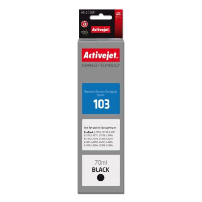 Activejet AE-103Bk Tintenflasche (ersetzt Epson 103 C13T00S14A; Supreme; 70 ml; 4500, schwarz).