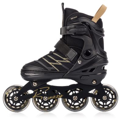 2. Meteor M 34-38 Buzzy Rollschuhe Schwarz/Gold