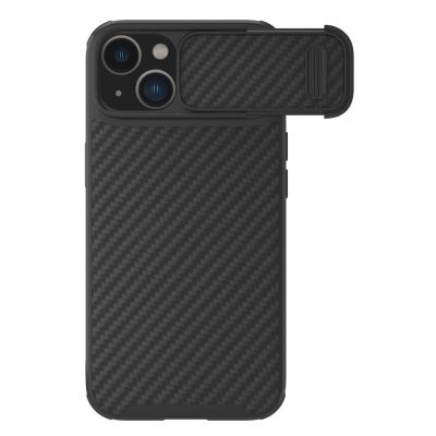 Nillkin Synthetic Fiber S Case iPhone 14 Hülle mit Kameraabdeckung, schwarz