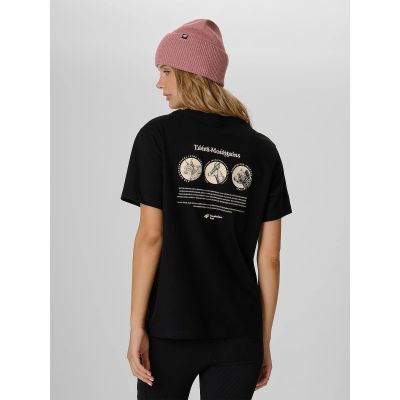 2. Locker geschnittenes Damen-T-Shirt mit Aufdruck 4F 4FKAW26TTSHF4507-20S