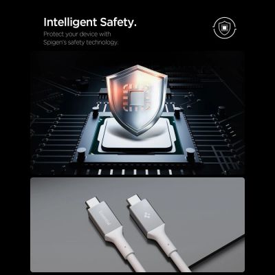 7. Spigen EB24012CC USB-C-Kabel 240 W 120 cm – Weiß