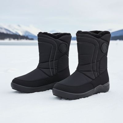 9. Damen-Schneestiefel, flach, gefüttert, schwarz, Potocki SU33310