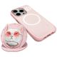 3. Nimmy Glasses Cool Cat MagSafe Case für iPhone 16 Pro - Pink