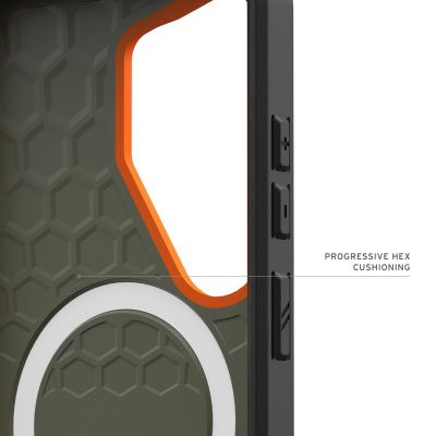 7. Urban Armor Gear Handyhülle für den zivilen Gebrauch, 17,5 cm (6,9 Zoll), Orange, Olivgrün