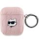 Karl Lagerfeld Monogram Choupette Head Case für AirPods 1/2 – Rosa