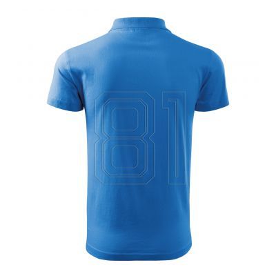 4. Malfini Single J. M Poloshirt MLI-20214 azurblau
