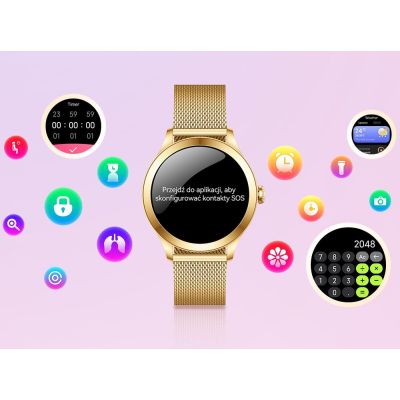 16. Smartwatch Gravity Roségold 2 Armbänder GT25-1 PRO