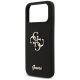 6. Guess Silikonhülle mit großem 4G-Schriftzug für iPhone 17 Pro Max – Schwarz