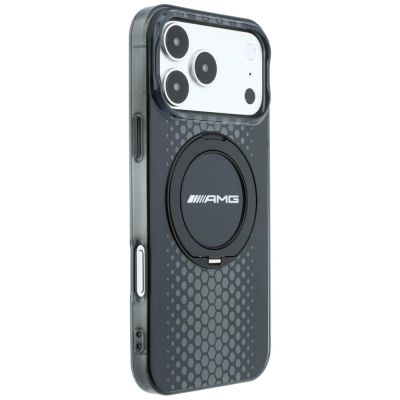 4. Mercedes AMG IML Doppellagige Urban Line Hülle mit Ringständer und MagSafe für iPhone 18 Pro / 17 Pro – Schwarz