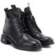4. Schwarze Damen-Lederstiefeletten mit Absatz Vinceza 133145