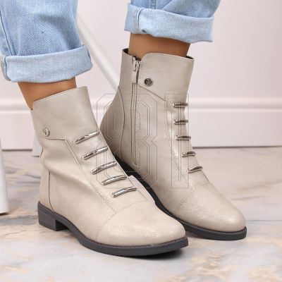 7. Jezzi W JEZ52K glänzende isolierte Stiefeletten