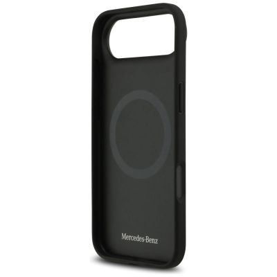 7. Mercedes Leder Laurel Leaves Stripes MagSafe Case für iPhone 17 Air - Schwarz